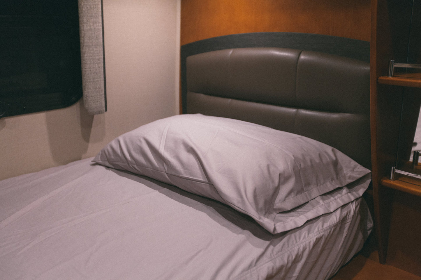 Natural Cotton Fitted Sheet Set for Leisure Travel Vans Unity Twin Bed